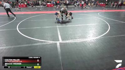 66 lbs Cons. Round 4 - Colton Miller, Mollitium Wrestling Club vs Bruchs Wegner, BYA