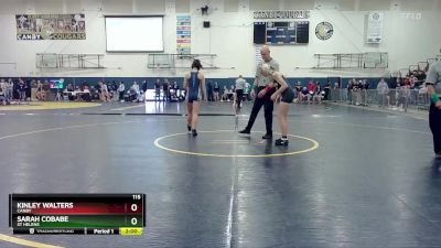 115 lbs Quarterfinal - Kinley Walters, Canby vs Sarah Cobabe, St Helens