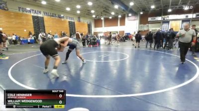 215 lbs Cons. Round 1 - Cole Heninger, Newport Harbor vs William Wedgewood, Costa Mesa