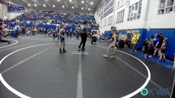 67 lbs Consi Of 8 #2 - Kolby Sweeney, Perkins vs Knight Johnson, Bridge Creek Youth Wrestling