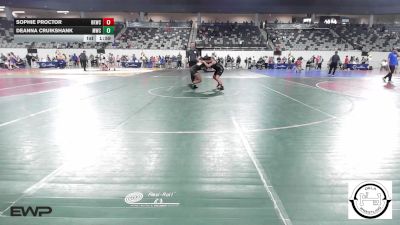 130 lbs Quarterfinal - Sophie Proctor, Henryetta Knights Wrestling Club vs Deanna Cruikshank, Midwest City MS