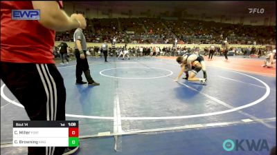 112 lbs Round Of 16 - Caleb Miller, Fort Gibson Youth Wrestling vs Cale Browning, Kingfisher