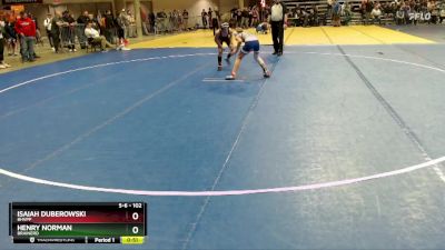 102 lbs Cons. Round 2 - Henry Norman, Brainerd vs Isaiah Duberowski, BHVPP