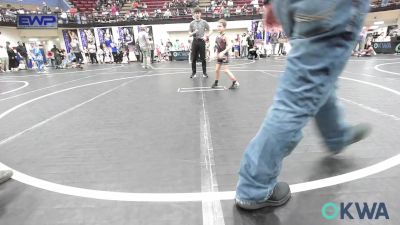 43 lbs Round Of 16 - Blayne Hines, Comanche Takedown Club vs Creek Rangel, HBT Grapplers