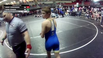 130 lbs 7th Place Match - Quinn Hohman, Seward Wrestling Club vs Henry Christensen, Pioneer Wrestling Club