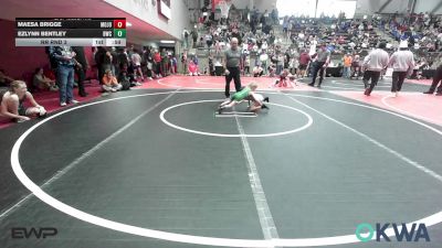 40 lbs Rr Rnd 3 - Maesa Brigge, Mojo Grappling Academy vs Ezlynn Bentley, Brushy Wrestling Club