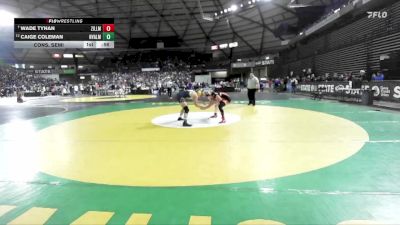 Boys 1A 150 lbs Cons. Semi - Wade Tynan, Zillah vs Caige Coleman, Naches Valley