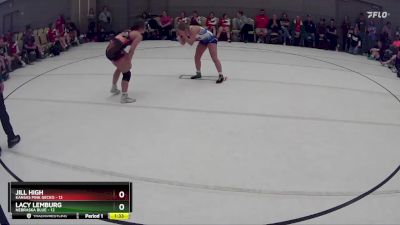 128 lbs Round 3 (8 Team) - Jill High, Kansas Pink Gecko vs Lacy Lemburg, Nebraska Blue