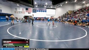 215 lbs Cons. Round 3 - Sam Baker, Wheatland vs Lucas Weber, Alliance Middle School