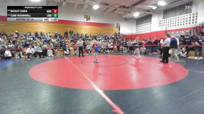 120 lbs Round Of 16 - Scout Crea, Hollis Brookline vs Cam Roussell, Londonderry