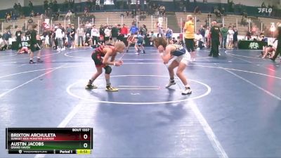 90 lbs Cons. Round 5 - Austin Jacobs, Grand Haven vs Brixton Archuleta, Sunkist Kids Monster Garage