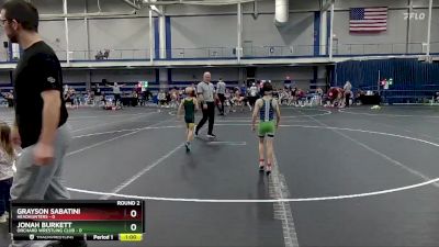 44 lbs Round 2 - Grayson Sabatini, Headhunters vs Jonah Burkett, Orchard Wrestling Club