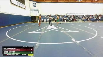 174 lbs Champ. Round 1 - David Alonso, California Baptist University vs Gabe Castro, Sacramento State University