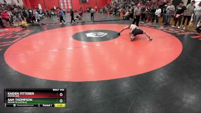 157 lbs Cons. Round 2 - Sam Thompson, Wilmette (LOYOLA) vs Kaiden Fitterer, MILTON (WI)