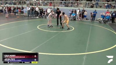 108 lbs Final - Cole Moses, Bethel Freestyle Wrestling Club vs Aryeh Pico, Pioneer Grappling Academy