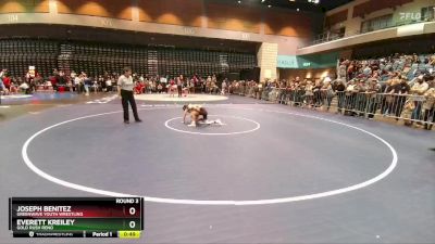 69-74 B Round 3 - Joseph Benitez, Greenwave Youth Wrestling vs Everett Kreiley, Gold Rush Reno