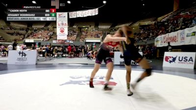 Junior Boys - 157 lbs Quarters - Jovanny Rodriguez, Rancho Buena Vista High School Wrestling vs Caden Keith, Diablo Wrestling Club