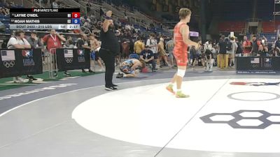 215 lbs Cons. Quarters - Layne O'Neil, Michigan vs Noah Mathis, Kansas