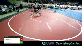 98 lbs Quarterfinal - Destiny Jones, Skiatook Wrestling Club vs Addison Morse, Harrah Little League Wrestling