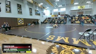 110 lbs 1st Place Match - Samuel Johnson, Thermopolis Middle School vs Trenton Enis, Thermopolis Middle School