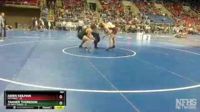 120 lbs Semis & 1st Wb (8 Team) - Aiden Keilman, W4-Minot vs Tanner Thoreson, E3-West Fargo