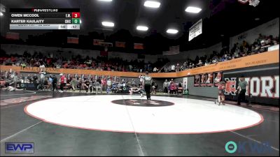 52 lbs Round Of 16 - Owen McCool, Elgin Wrestling vs Karter Kaulaity, Chickasha Wrestling