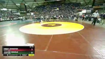 2 lbs Quarterfinal - Hunter Oswold, White River vs Mikey Johnston, Black Hills