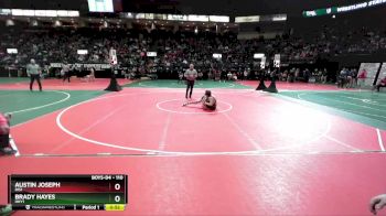 110 lbs Cons. Round 3 - Austin Joseph, DIS1 vs Brady Hayes, HHY1