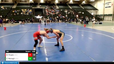 160 lbs Placement Matches (16 Team) - Colby Menagh, Norton Community vs Ben Mcgee, Amherst