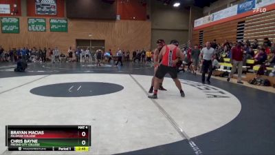 285 lbs Cons. Round 1 - Brayan Macias, Palomar College vs Chris Bayne, Fresno City College