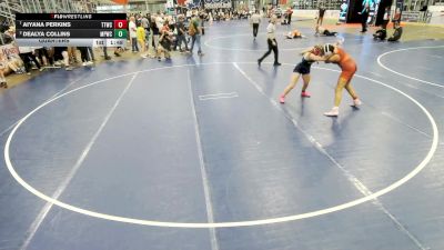 Junior Girls - 130 lbs Quarters - Aiyana Perkins, Team Tulsa Wrestling Club vs Dealya Collins, Mineral Point Wrestling Club