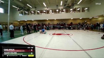 165 lbs Quarterfinal - Chad Sehlin, Anacortes Hawkeyes Wrestling Club vs Mason Collins, Wrestling Rhinos Wrestling Club