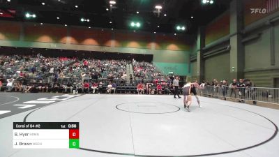 138 lbs Consi Of 64 #2 - Bradley Hyer, Herriman vs Jaxon Brown, Wasatch