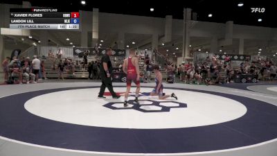 U15 GR - 62 lbs 7th Place Match - Xavier Flores, Center Grove Wrestling Club vs Landon Lill, New Jersey