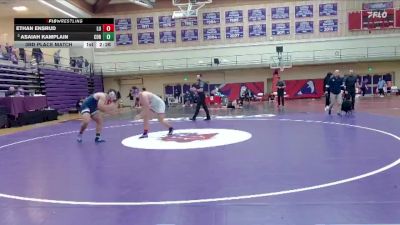 197 lbs 3rd Place Match - Ethan Ensrud, Linfield University vs Asaiah Kamplain, Corban University