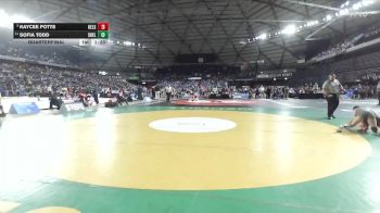 Girls 3A 130 lbs Quarterfinal - Kaycee Potts, Kelso (Girls) vs Sofia Todd, Shelton (Girls)