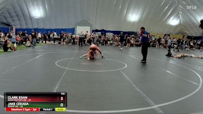 110 lbs Round 4 (8 Team) - Jake Cekada, Rogue WC vs Clark Egan, Noah Mattin`s WA