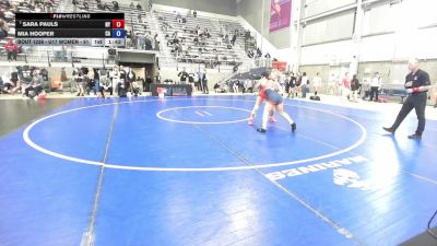 U17 Women - 61 lbs Champ. Round 2 - Sara Pauls, NY vs Mia Hooper, CA