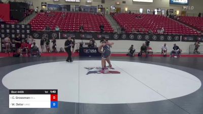 52 kg Cons Semis - Christopher Grossman, Billings Wrestling Club vs Will Detar, Lancaster Alliance Wrestling