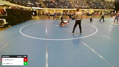 7th - 8th grade - 115 Champ. Round 2 - Braden Anderson, Siouxland Wrestling Academy vs Bo Hake, Iowa