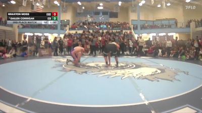 190 lbs 3rd Place Match - Dailen Corrigan, Century High School vs Braxton Moss, Syracuse