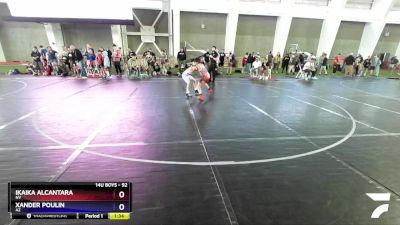 92 lbs Champ. Round 1 - Ikaika Alcantara, NV vs Xander Poulin, AZ