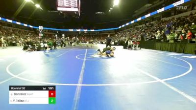 150 lbs Round Of 32 - Liam Gonzalez, Ramona vs Yazir Tellez, St John Bosco