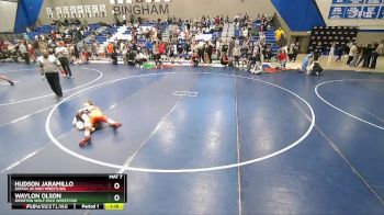 73 lbs Cons. Semi - Hudson Jaramillo, Uintah Jr High Wrestling vs Waylon Olson, Riverton Wolf Pack Wrestling