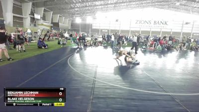 97 lbs Cons. Round 2 - Benjamin Lechman, Bear Cave Wrestling Club vs Blake Helgeson, North Montana Wrestling Club