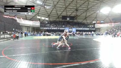 Girls 4A 110 lbs Quarterfinal - Winter West, Bonney Lake (Girls) vs Portia Erickson, Union (Girls)