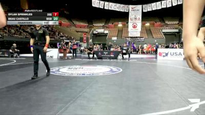 All Cadet Boys Freestyle Upper - 190 lbs Quarters - Caleb Ocampo, Dethrone Wrestling Club vs Carlos Zaragoza, Brawley Union High School Wrestling