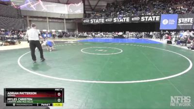 1A 144 lbs Quarterfinal - Adrian Patterson, Wapato vs Myles Christen, Lakeside (Nine Mile Falls)