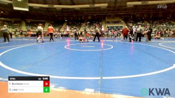 61 lbs Quarterfinal - Theo Burleson, Wyandotte Youth Wrestling vs Drake Lear, Fort Gibson Youth Wrestling
