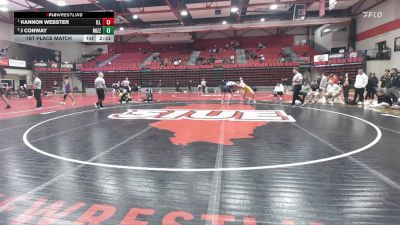 157 lbs 1st Place Match - Kannon Webster, Illinois vs J Conway, Missouri